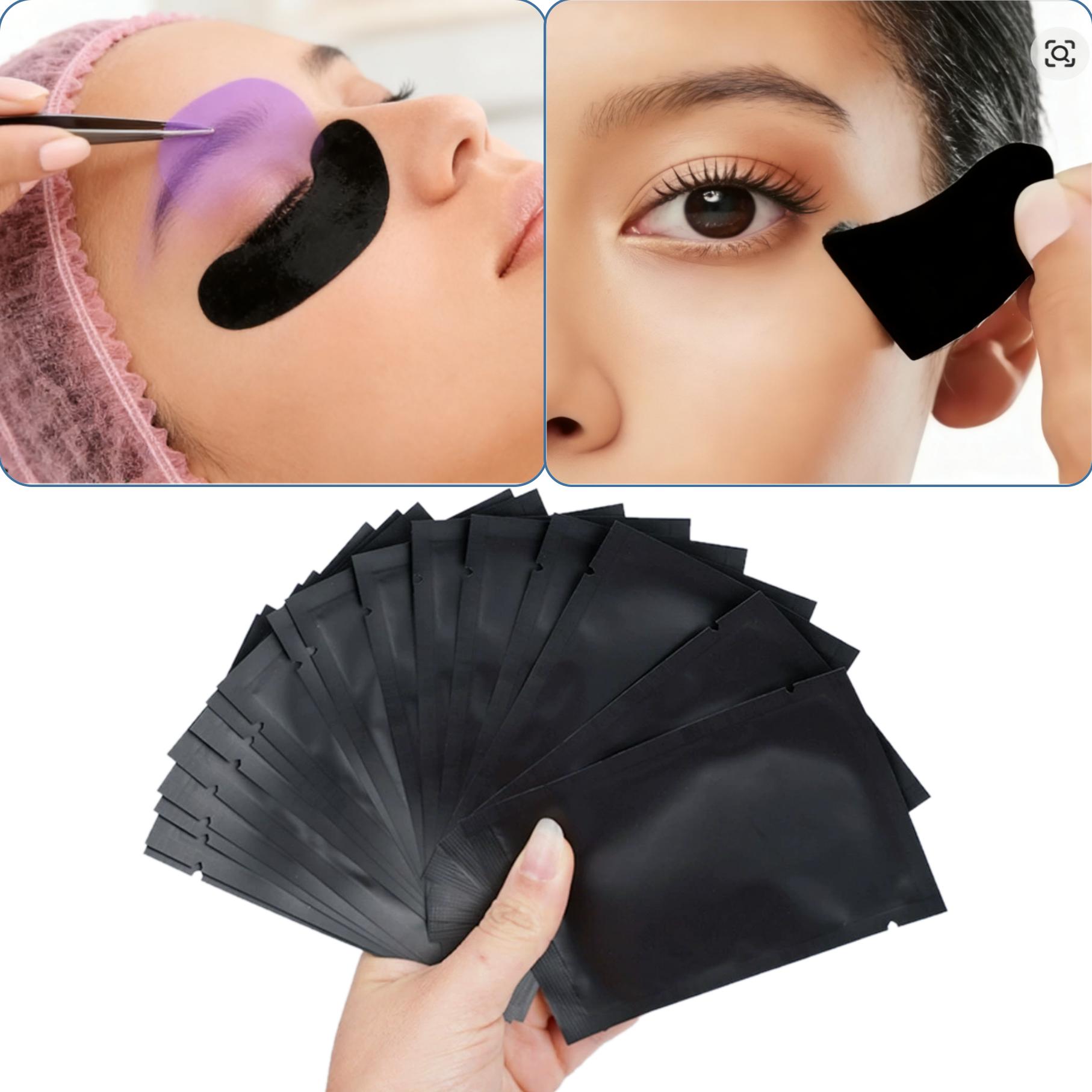 Eyelash Extension Uv - 25/50 Paires de Patchs Noirs Anti-UV