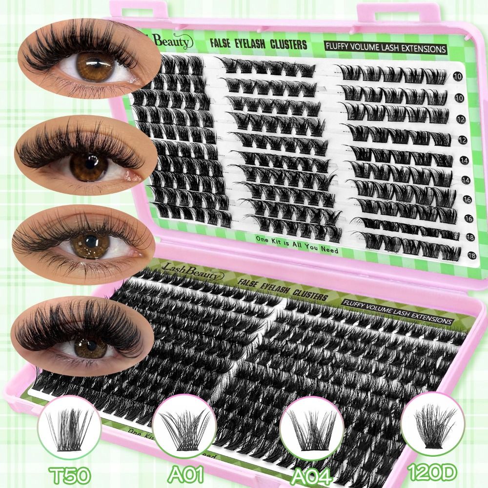 Faux Mink Lash - Faux cils naturels, design en grappe,