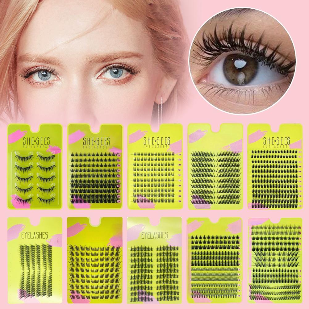 Eyelash Extension Cat Eye Wispy - Extension de faux cils en grappe