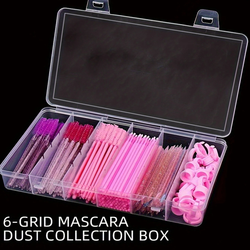 Eyelash Extension Fan - Boîte de rangement à 6 compartiments,