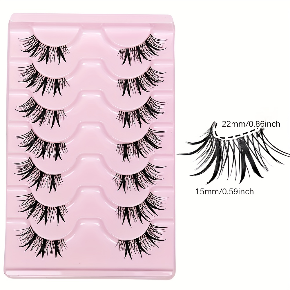 7 paires de faux cils demi-œil - Eyelash Extension Japan avis et prix