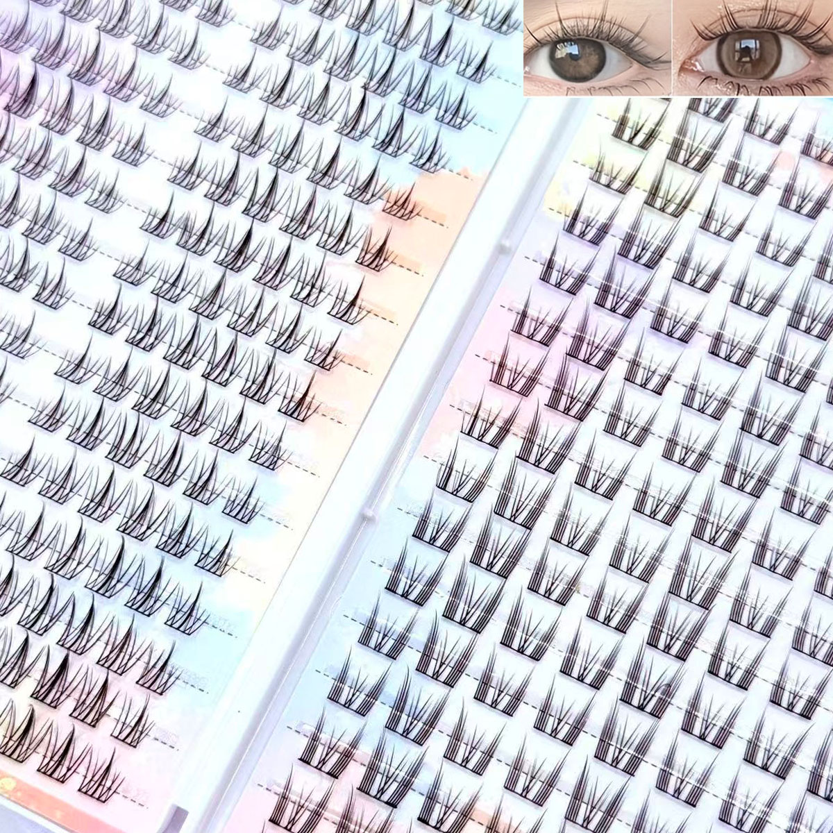 Cils faux naturels en vogue, e - Eyelash Extension Cat Eye Wispy avis et prix