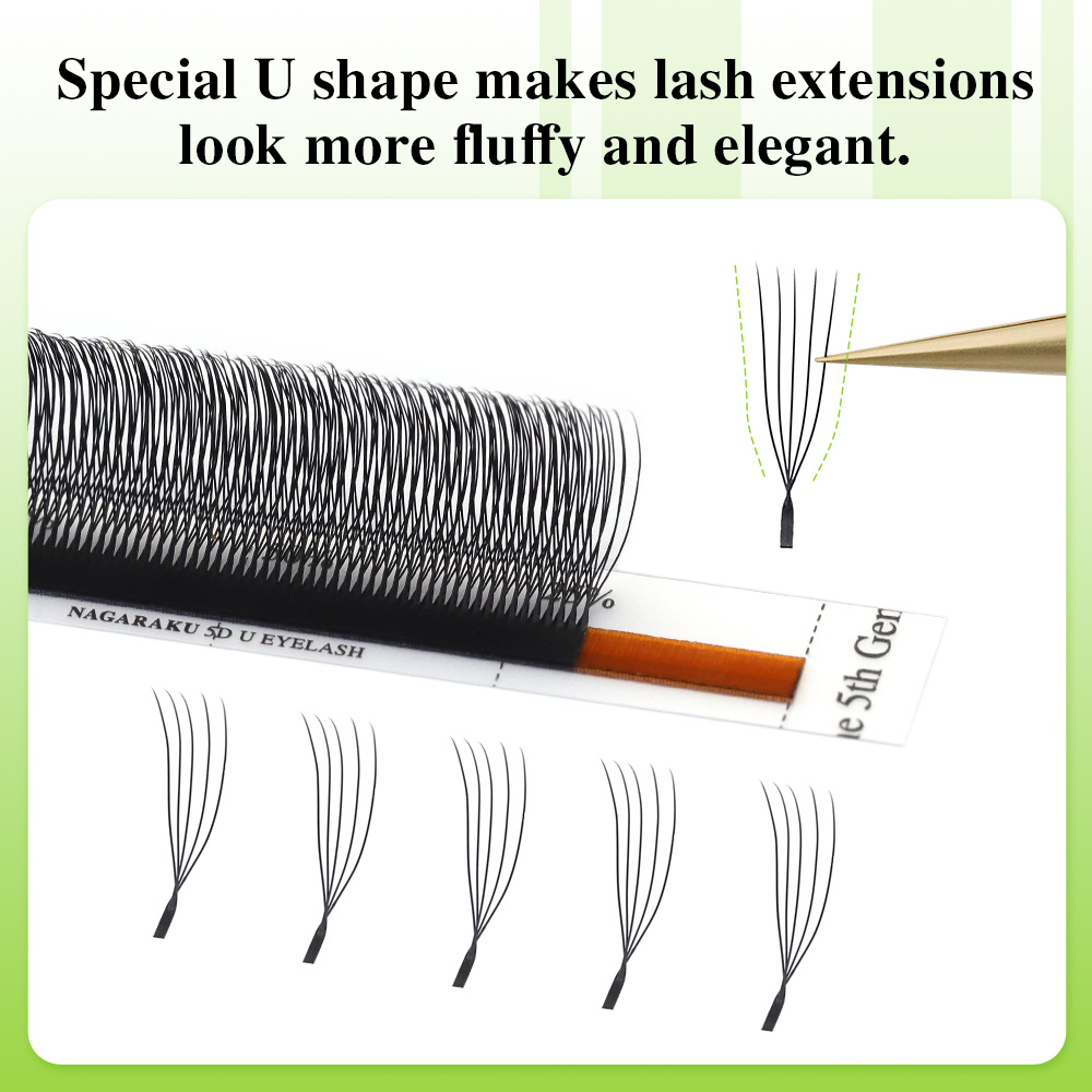 NAGARAKU U forme 3D/4D/5D lumi - Eyelash Extension Human Hair avis et prix