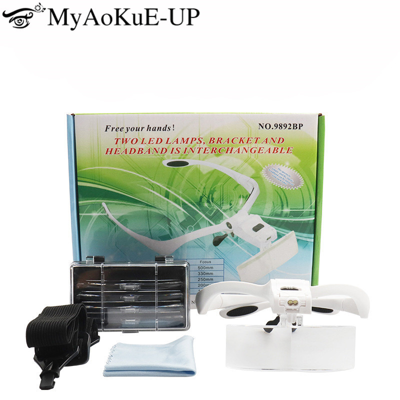 Loupe à bandeau réglable à 5 l - Eyelash Extension With Glasses avis et prix