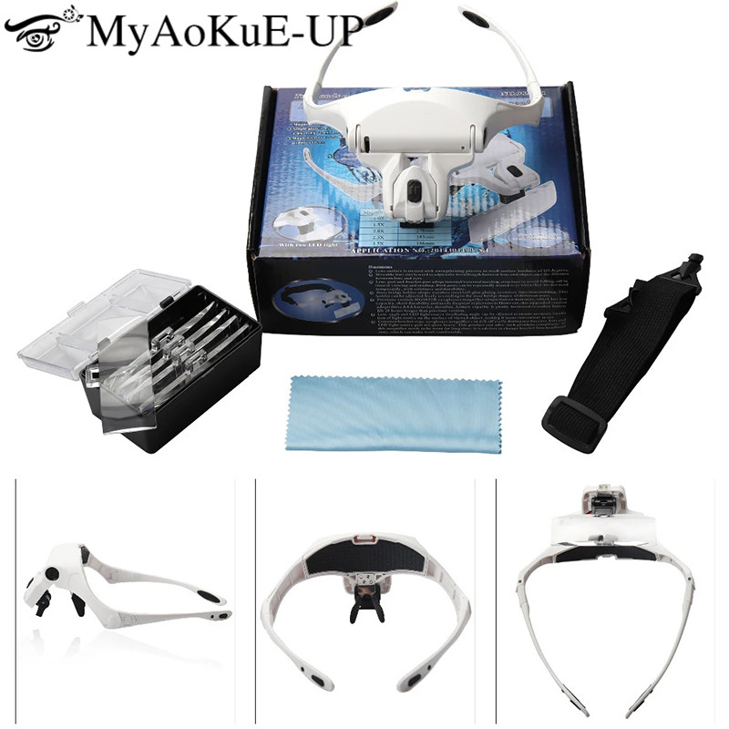 Loupe à bandeau réglable à 5 l - Eyelash Extension With Glasses avis et prix