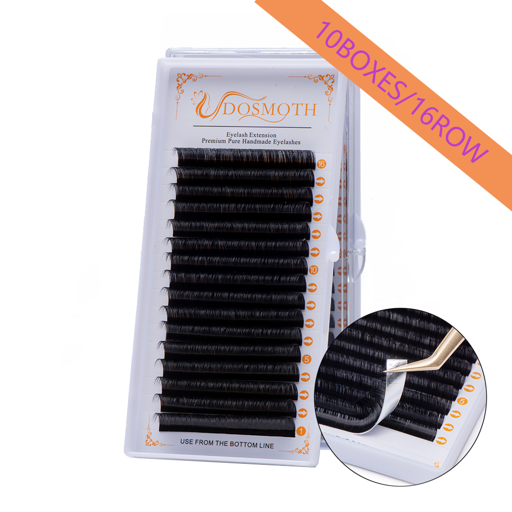 DOSMOTH 10 boîtes 16 rangées 7 - Eyelash Extension Human Hair avis et prix