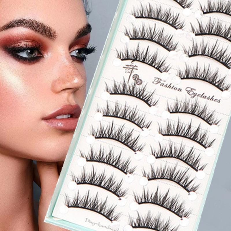 10 paires de faux cils naturel - Eyelash Extension Cat Eye Wispy avis et prix